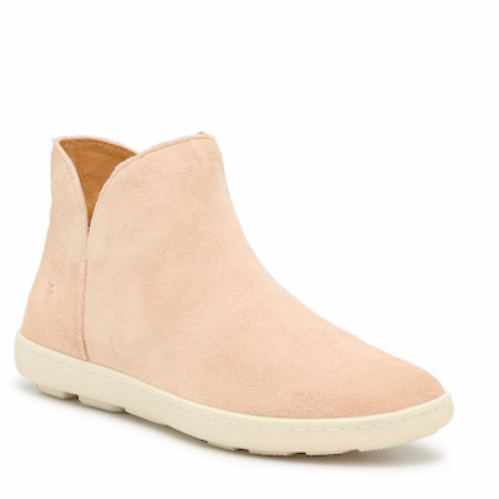 Frye -women’s Melissa sneaker Shootie suede leather‎ light pink size 8
